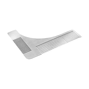 Rancross Stainless Steel Beard Styling and Shaping Template Comb Trim Shaving Tool for Perfect Lines & Symmetry - Image 2