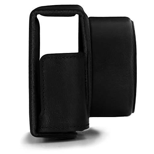 MegaGear cuir Camera Bag pour Nikon 1 J5 avec 10-30mm Appareil photo Compact System  Noir 