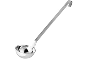 FMPROFESSIONAL FM Professional 21874 Louche, accessoires de cuisine, cuisine, cuillère service, ustensiles de cuisine, louche sauce, acier inoxydable, 43 cm