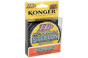 Konger Hilo de pesca HP HI-Power recubierto de fluorocarbono, bobina de 150 m, 0,14 mm - 0,30 mm