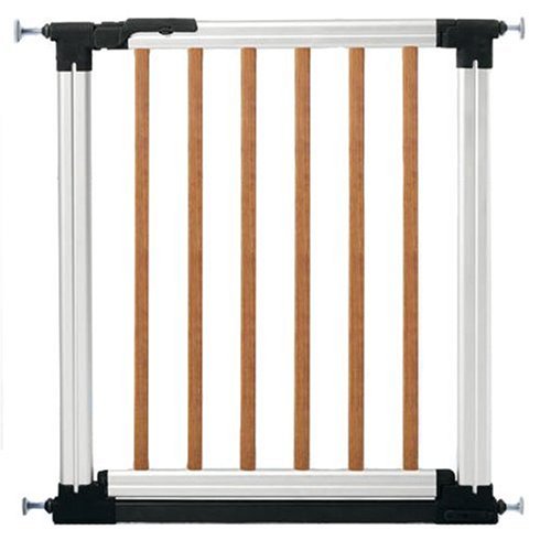 BabyDan Aluminium True Pressure Fit Safety Gate (Beech/Silver)