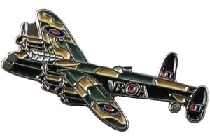 GBJUK WWII Lancaster Bomber Jet Aircraft Fighter Plane Enamel Pin Lapel Badge with Butterfly Clasp Back