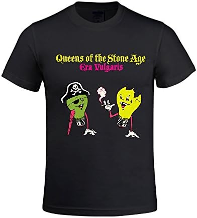 Queens Of The Stone Age Era Vulgaris Sport T Shirt For Men Crew Neck Large