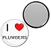 I Love Plumbers - 55mm Round Compact Mirror
