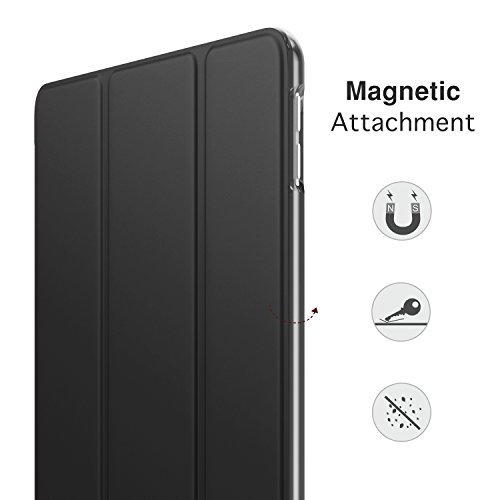 MoKo Hülle für iPad Pro 10.5 Zoll 2017 – PU Leder Tasche Schutzhülle Schale Smart Case mit Translucent Rücken Deckel, mit Auto Schlaf / Wach Funktion und Stanfunktion für Apple iPad Pro 10.5 Tablet, Schwarz - 8