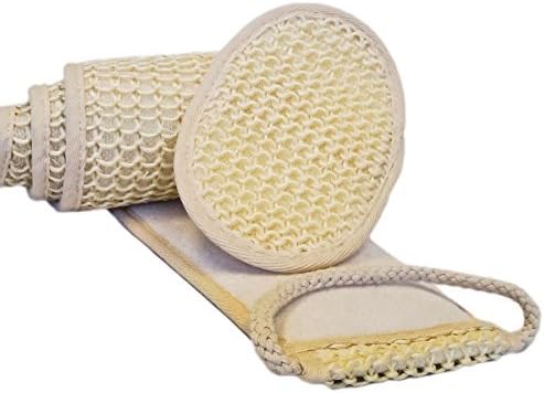 Ã¢ÂœÂ¶ Long Exfoliating Back Scrubber + FREE Exfoliating Mitt Ã¢ÂœÂ¶ BEST LARGE Sisal Scrubber For Acne Ã¢ÂœÂ¶ Antibacterial &amp; Cleaner Than Loofah Ã¢ÂœÂ¶ Good For Dry Brushing Ã¢ÂœÂ¶ 100% Money Back Guarantee!!! by Iduna Beauty