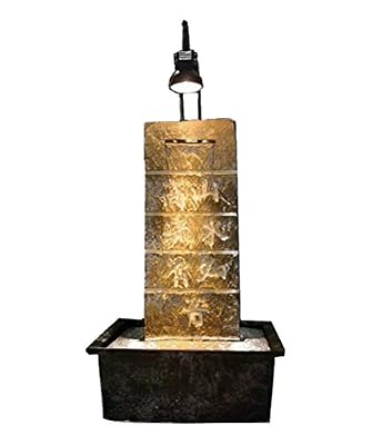 Zen'Light Amitié Fontaine d'Intérieur Gris/Noir 21 x 15 x 35 cm