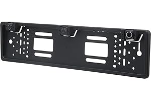 VR VETRINEINRETE Vetrineinrete® Porta targa con telecamera posteriore e 2 sensori di parcheggio per auto europea retromarcia portatarga camera e sensore con allarme sonoro C22
