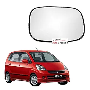 Auto Creation - Right Side View Mirror Glass for Maruti Zen Estilo Vxi 2006-2009 Model Type-1