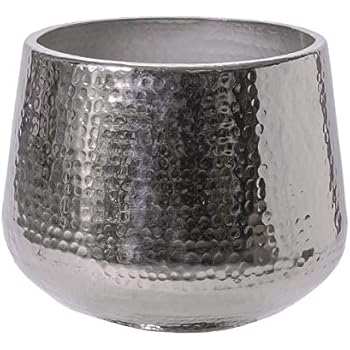 Pureday Übertopf Big Silver gehämmert Aluminium Silber ca. Ø 42