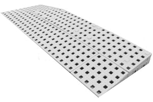 HomeCare Innovation Rampe de seuil modulaire 2 faces biseautées | Rampe pour seuil | Rampe (Gauche 3,8 bis 4 x 25 x 101 cm)