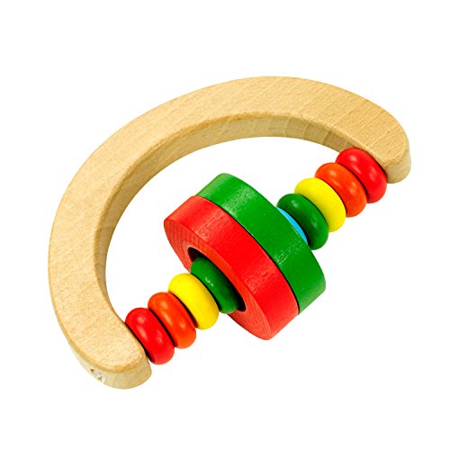 Preisvergleich Produktbild JWBOSS Rattle Handbell Hölzerne Glocke Pädagogisches Percussioninstrument Lustiges Musikspielzeug Für Baby-Kind