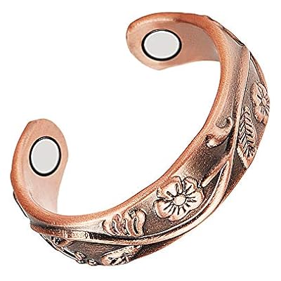 Enermagix Pure Copper Magnetic Rings For Women, Magnetic Rings, Birthday Rings Gift For Mom, Wife, Daughter, Women’s Day Gift(cpr-0937)