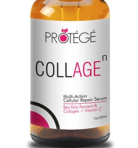 Überbestände! Anti-Aging Kollagen Serum – COLLAGE – Anti-Falten Maske vermindert feine Linien und Hyperpigmentation + hellere Haut + jüngeres Aussehen mit strahlenden Glanz + Niacin Amid + Vit C + Hyaluronsäure - 2