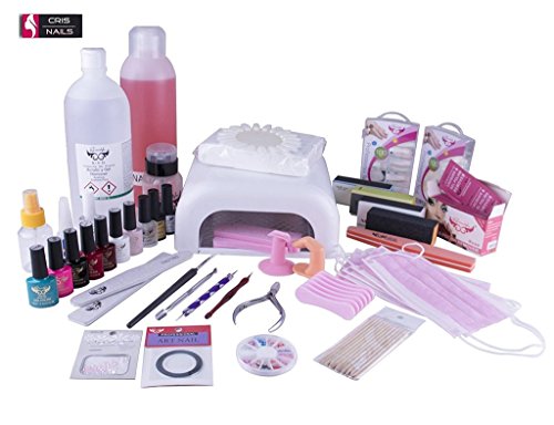 Crisnails ® KIT de esmaltado permanente, todo lo necesario para manicura y pedicura