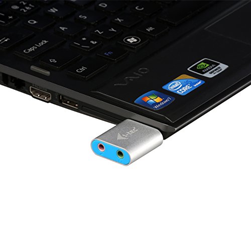 i-tec USB 2.0 Metal Mini Audio Adapter,ideal für Notebook Ultrabook Tablet PC , Windows Mac Linux - 5