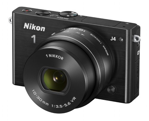 Nikon 1 J4 Compact System Camera with 10-30mm PD-ZOOM Lens Kit - Black (18.4MP) 3.0 inch LCD and Wi-Fi