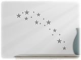 wallfactory - wall decal - 19 beautiful Stars (St4xs) in middle grey