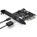 Produktbild QICENT [ Type-C Pci Express Karte USB 3.1 Type-C & Type-A 2-Port PCI Express Karte Gen. II 10 Gbps für PC - Schwarz …