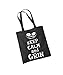 Produktbild -- Keep Calm and Grin -- Baumwolltasche Schwarz, langer Henkel