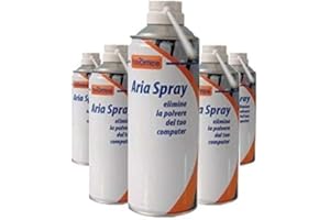 NIKOFFICE 6 x Aria Spray Aria compressa bomboletta 400ml - Confezione da 6 bombolette