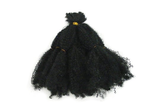 Elysee Star Afro Kinky Bulk Loose Synthetic Hair 24" #1 Jet Black