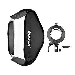 Godox 60 60cm/24 24inch Flash Softbox Diffuser with S2-Type Bracket Bowens Mount Carry Bag for Flash Speedlite Compatible with Godox AD200Pro/V1 series/TT350 series/V860?? series/AD400Pro