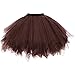 Produktbild DresseverBrand Damen Petticoat 50er Rockabilly Jahre Retro Tutu Ballet Tüllrock Cosplay Crinoline Schokolade Small/Medium