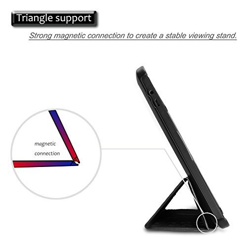 Acer Iconia One 10 B3-A30/A3-A40 Hülle, Infiland Ultra Dünn Tri-Fold Muschel PU Leder Ultra Schlank Superleicht Ständer Shell Cover Schutzhülle Etui Tasche für Acer Iconia Tab 10 (A3-A40) 25,6 cm (10,1 Zoll Full HD) Tablet-PC/ Acer Iconia One 10 (B3-A30) 25,7 cm (10,1 Zoll HD) Tablet-PC(Große Augen) - 6