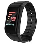 RimeU Fitness 0,96'' Sportuhr Taktile Unisex Bluetooth Armbanduhr IP67 Wasserdicht mit Fitness Aktivitäts Tracker Pulsmesser Blutdruck Schlafmonitor Schrittzähler KalorienSmart Outdoor Sportuhr mit 0,96 Zoll IPS Farbe Bildschirm IP67 Wasserdicht Bluetooth Armband Tragbare Armbanduhr mit Schrittzähler Pulsmesser Schlafmonitor Blutdruckmessgerät Kalorienzähler Entfernung Rekord für iPhone Xiaomi LG Android Smartphone Gesundheit Überwachung Geschenk für Laufen Reiten Frauen Männer Freunde (Schwarz)