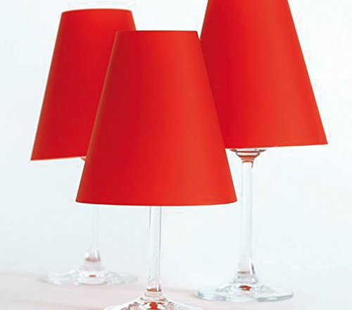 Weinglas-Lampenschirm ROTKÄPPCHEN / drei bezaubernde Lampenschirme aus Transparentpapier zur Verwendung mit Weingläsern und Teelichtern bzw. LED-Lichter - 4