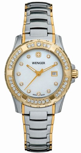 Wenger 'Elegance' Mother Of Pearl Dial Watch With Alpine Crystals