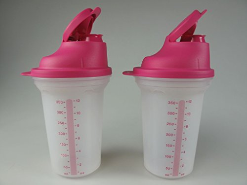 TUPPERWARE Backen Mix-Fix (2) klein 350 ml pink Shaky Küchenhelfer Shake It 8194 - 2