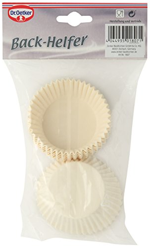 Dr. Oetker 1807 Papier-Backförmchen weiß Ø5cm, 150 Stück - 2