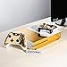 Produktbild ACTMODZ Xbox One S Folie Sticker Skin Set, 1 Console Designfolie, 2 Xbox One S Controller Aufkleber Schutzfolie, 2 Konsole Power Button Stickers Abziehbilder(Gold) von eXtremeRate