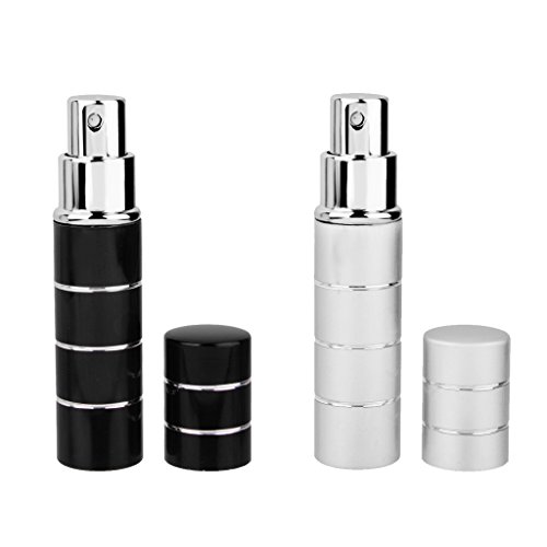 Preisvergleich Produktbild CUTICATE 2pcs Aluminiumlegierungs Leerer Nachfüllbarer Parfüm Zerstäuber Flaschen