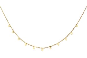 GD GOOD.designs Collar con colgante de moneda bohemio para mujer – Resistente al agua – 11 colgantes redondos – oro de 18K - plata - rosado