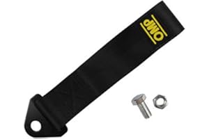 AOYYGG 24cm Tow Rope, 2 Tons High Strength Towing Strap Nylon Trailer Rope Racing Universal Tow Eye Belt Trailer with Bumper Trailer (black)