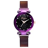 Mode-Uhr-Stern-Himmel-Eisen-Mädchen-Uhr-einfaches Temperament-Masche mit Quarz-Uhr