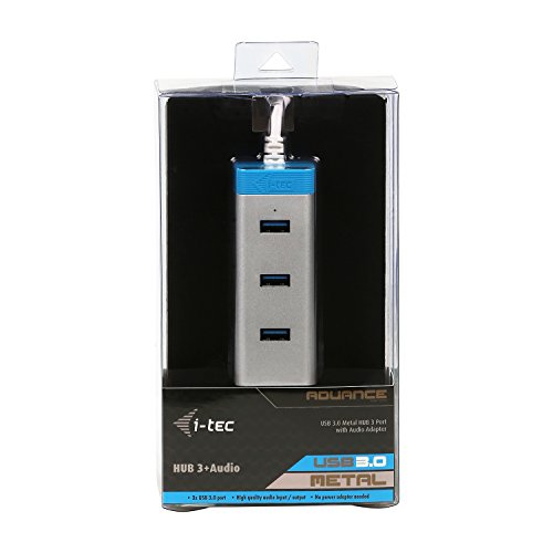 i-tec USB 3.0 HUB 3 Port Metal with Audio Adapter für Notebook Ultrabook Tablet, Windows Mac Linux - 7