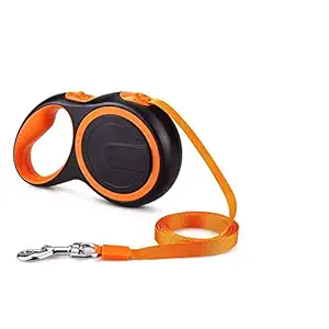 Pets Empire Retractable Dog Leash Walking Jogging Training Leash with Polyester Tape with Hand Grip and One Button Brake & Lock (Small, Color May Vary)