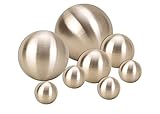 8er Set Dekokugel aus Edelstahl in Silber matt
