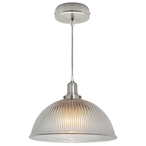 Antique Silver Vintage Pendant Light Retro Glass Ceiling Light Shade M0022