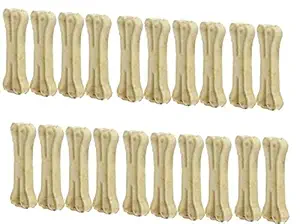 RvPaws Rawhide Dog Chew Bone (20 PCS, 4 INCH)