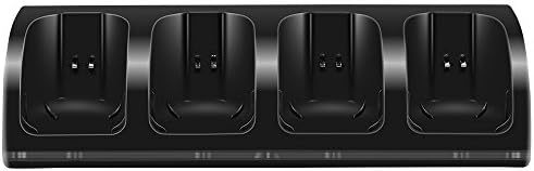 Hokyzam Remote Charger Station for Wii, WL03 4 in 1 Wii Remote Charger with 4 Rechargeable Batteries and LED Indicators For Wii Remote-black