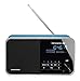 Produktbild Grundig DTR 3000 Table Digital Radio, 30 W PMPO, AUX-IN, UKW-RDS und DAB+ mit jeweils 10 Stationsspeicher perlen-blau