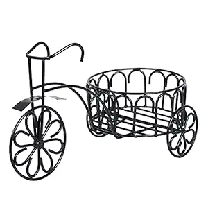 Kraft Seeds Presents Rickshaw Style Metal Stand for One Pot with Wheels (Model: KSMP1152)