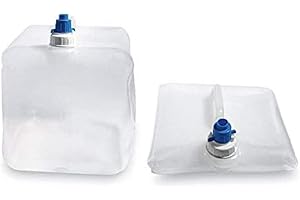 Enders Bidon agua 15 litros con grifo - Deposito agua de vaciado plegable y con tubo de salida - contenedor agua con asa de transporte masiva #7599