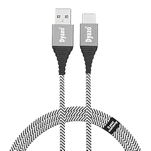 Dyazo 3.0 ampere 6 ft Nylon Braided Fast Charging Type C USB Cable/Wire Cord with Flexi Head Technology Compatible for Samsung Galaxy S10 E S9 S8 Plus Note 8.Moto Z, LG V30 V20 G5, Nintendo Switch