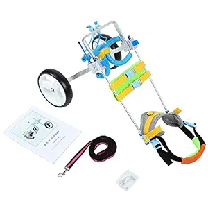 Adjustable Disassemble Hind Legs Rehabilitation, Pet Wheelchair, Multi-Size for Injured Or Paralyzed Cat Spine Protection Disabled Dog(S Code)